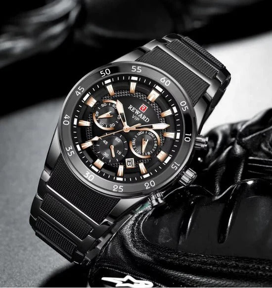Luxury Men's Quartz Watch- Prestige Analog Edition