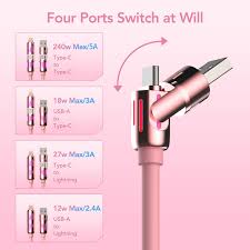 كابل شحن USB متعدد 4 في 1