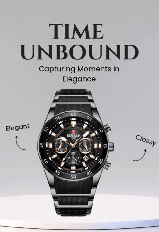 Luxury Men's Quartz Watch- Prestige Analog Edition