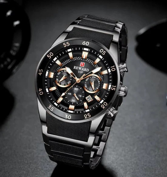 Luxury Men's Quartz Watch- Prestige Analog Edition