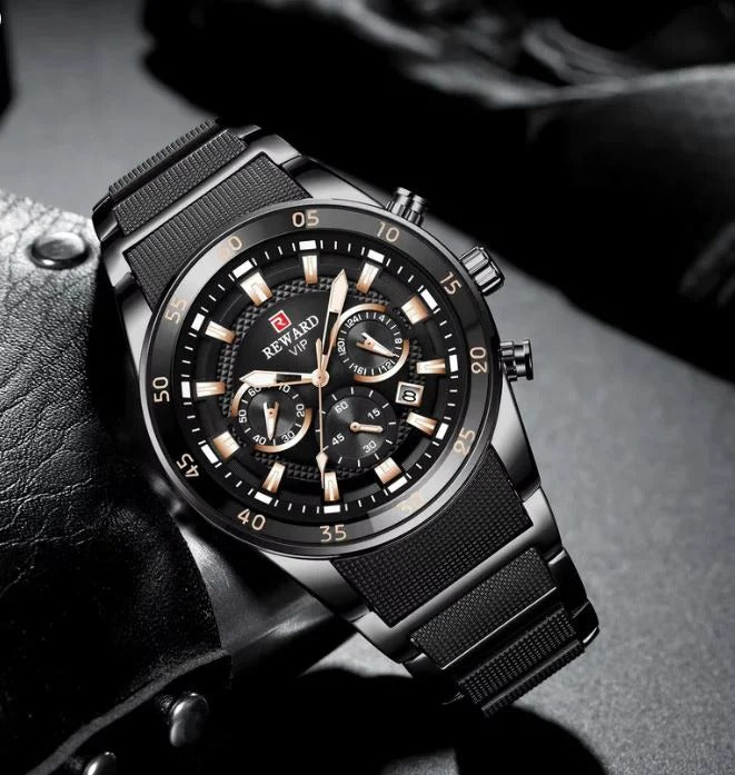 Luxury Men's Quartz Watch- Prestige Analog Edition