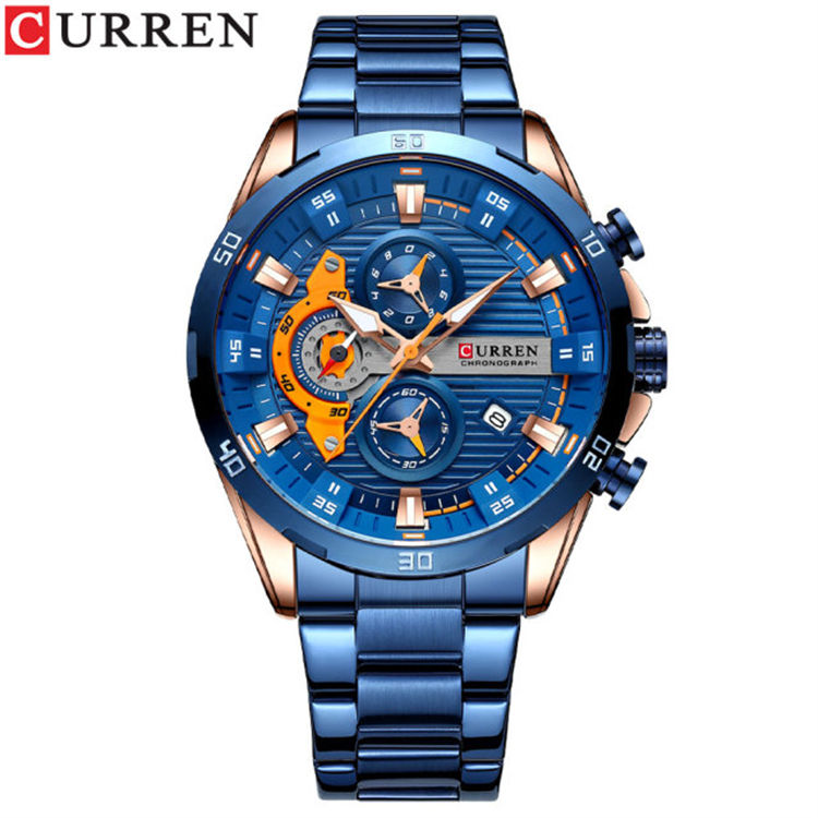 Curren 8402 Men’s Luxury Chronograph – Waterproof Stainless Steel Quartz Watch