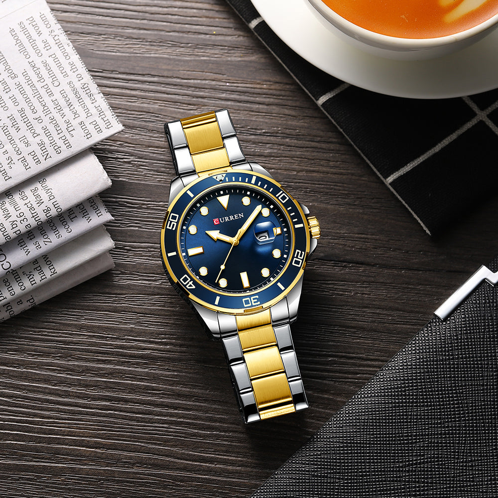 CURREN Men's Quartz Watch – Stainless Steel, Business Casual