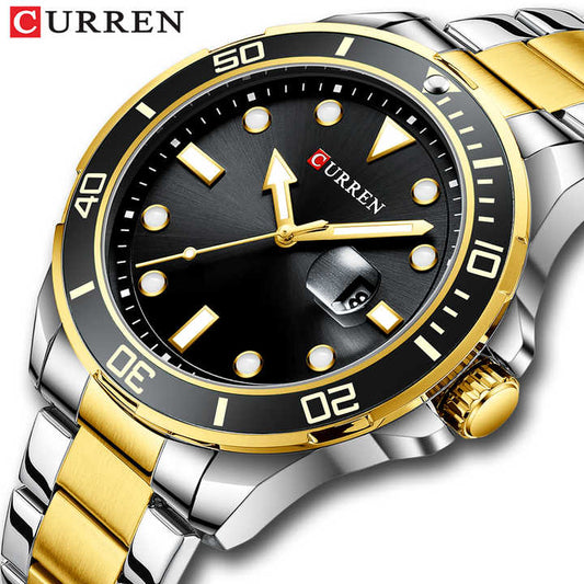 CURREN Men's Quartz Watch – Stainless Steel, Business Casual