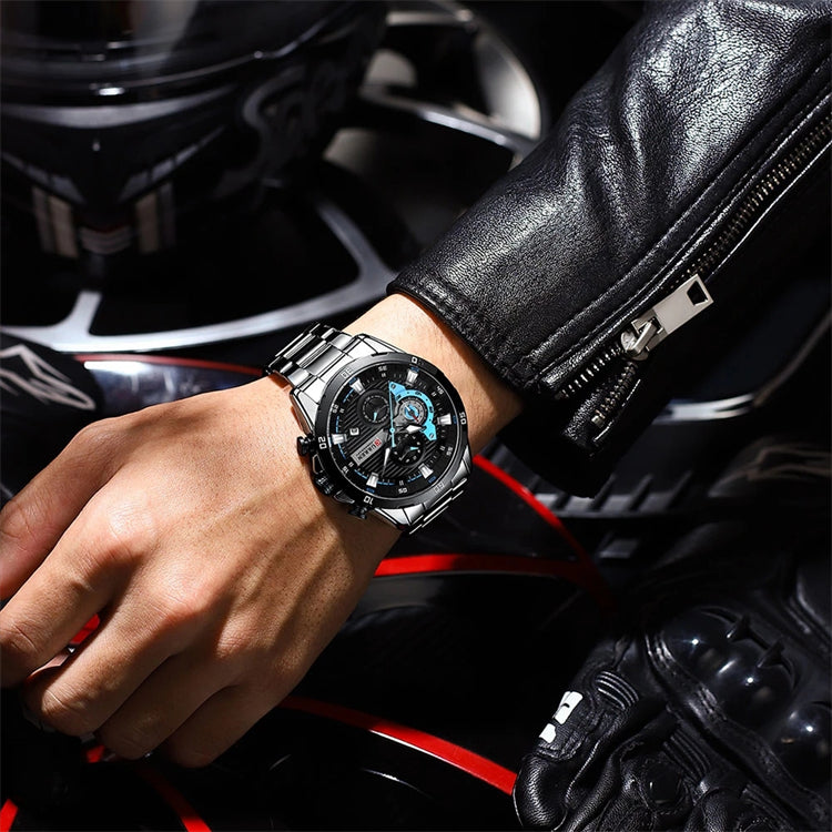 Curren 8402 Men’s Luxury Chronograph – Waterproof Stainless Steel Quartz Watch