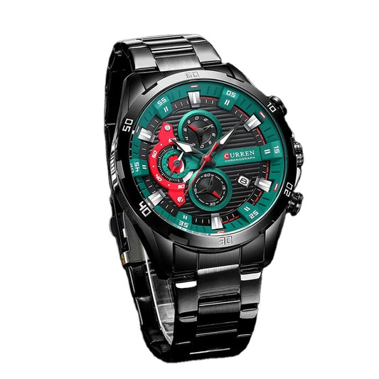 Curren 8402 Men’s Luxury Chronograph – Waterproof Stainless Steel Quartz Watch